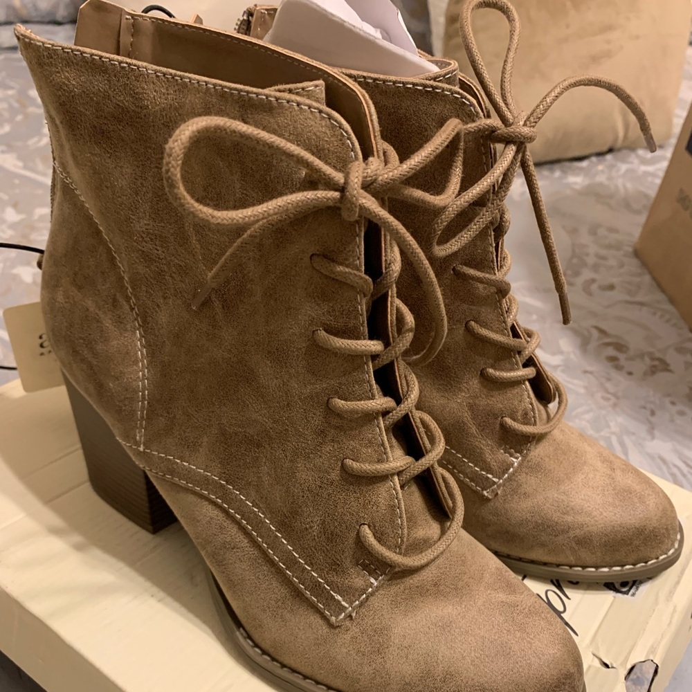 Taupe Booties Size 9